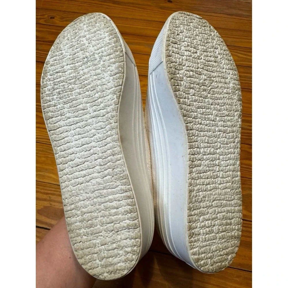 Steve Madden Mayra White Tie Platform Sneakers Size 7